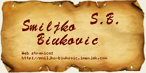 Smiljko Biuković vizit kartica